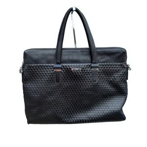 Sammons Medici Leather Laptop Briefcase Business Bag Tote Messenger Black UNISEX